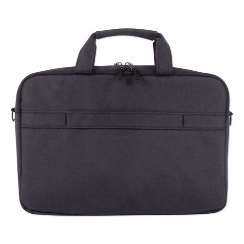 Cadence 2 Section Briefcase, Fits Devices Up To 15.6", Polyester, 4.5 X 4.5 X 16, Charcoal