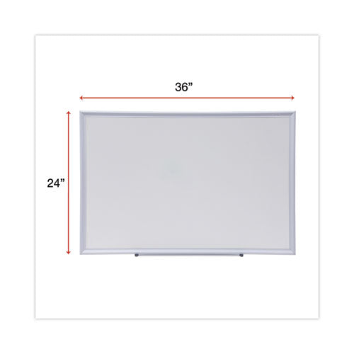 Deluxe Melamine Dry Erase Board, 36 X 24, Melamine White Surface, Silver Aluminum Frame