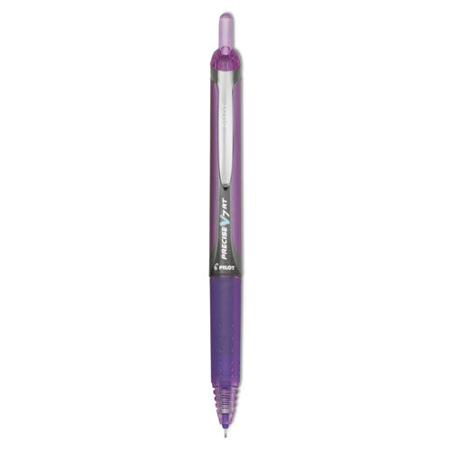 Precise V7rt Roller Ball Pen, Retractable, Fine 0.7 Mm, Purple Ink, Purple Barrel