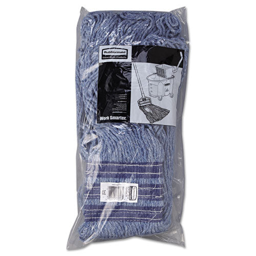 Universal Headband Mop Head, Cotton/synthetic, 24oz, Blue, 12/carton