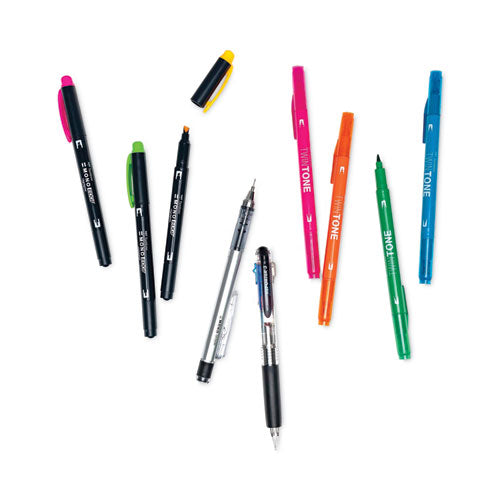 Creative Notetaking Kit, 0.7mm Ballpoint Pen, 0.5mm Hb Pencil, (4) Bullet/chisel Tip Markers,(3) Chisel/fine Tip Highlighters