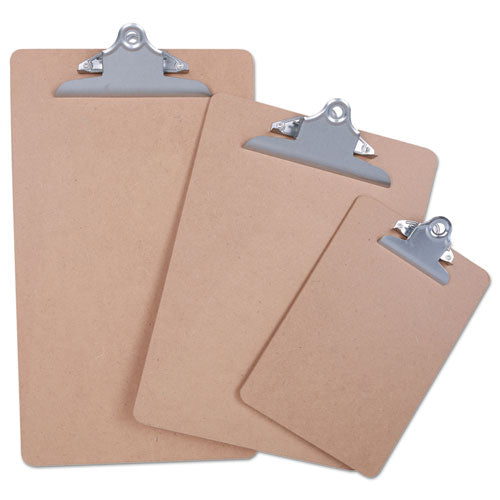 Hardboard Clipboard, 1.25" Clip Capacity, Holds 8.5 X 11 Sheets, Brown, 3/pack
