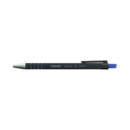 Ballpoint Pen, Retractable, Fine 0.7 Mm, Blue Ink, Blue Barrel, Dozen