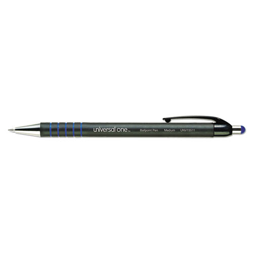 Ballpoint Pen, Retractable, Fine 0.7 Mm, Blue Ink, Blue Barrel, Dozen