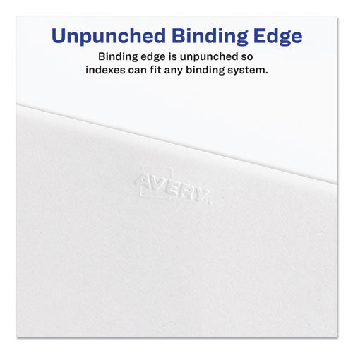 Preprinted Legal Exhibit Side Tab Index Dividers, Allstate Style, 26-tab, Z, 11 X 8.5, White, 25/pack