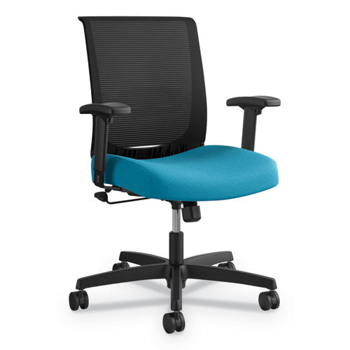 Convergence Mid-back Task Chair, Synchro-tilt And Seat Glide, Supports Up To 275 Lb, Red Seat, Black Back/base
