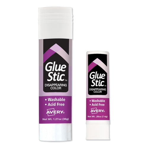 Permanent Glue Stic, 1.27 Oz, Applies Purple, Dries Clear