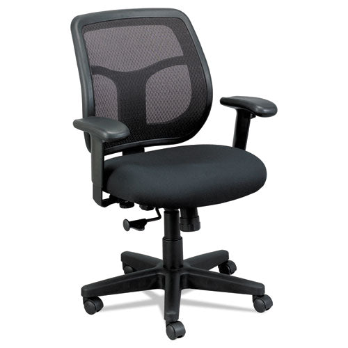 Apollo Mid-back Mesh Chair, 18.1" To 21.7" Seat Height, Black