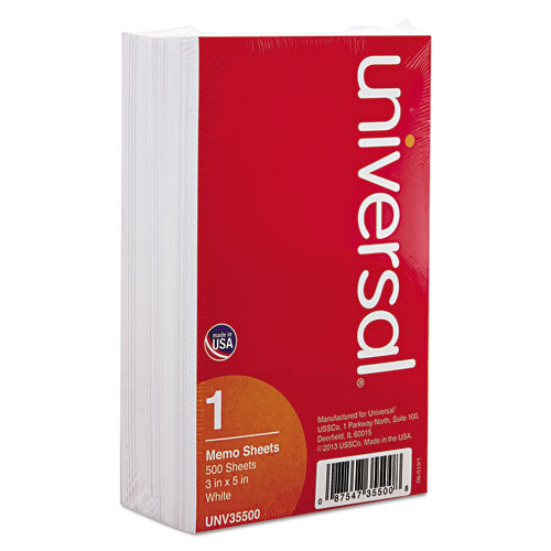 Loose White Memo Sheets, 4 X 6, Unruled, Plain White, 500/pack