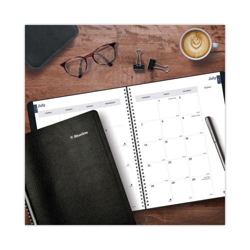 Academic Monthly Planner, 11 X 8.5, Black Cover, 14-month (july To Aug): 2023 To 2024