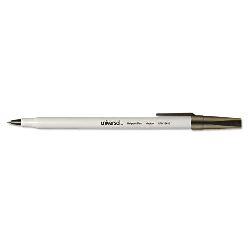 Ballpoint Pen, Stick, Fine 0.7 Mm, Black Ink, Gray Barrel, Dozen