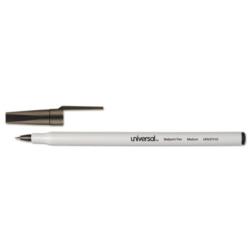 Ballpoint Pen, Stick, Fine 0.7 Mm, Black Ink, Gray Barrel, Dozen