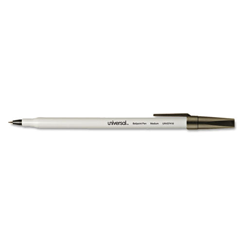 Ballpoint Pen, Stick, Fine 0.7 Mm, Black Ink, Gray Barrel, Dozen