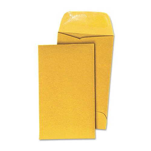 Kraft Coin Envelope, #1, Round Flap, Gummed Closure, 2.25 X 3.5, Light Brown Kraft, 250/box