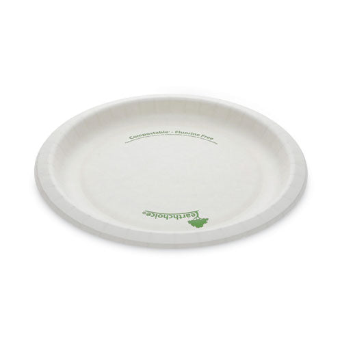 Earthchoice Pressware Compostable Dinnerware, Plate, 9" Dia, White, 450/carton