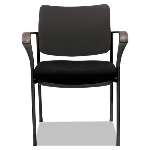 Alera Iv Series Fabric Back/seat Guest Chairs, 24.8" X 22.83" X 32.28", Black Seat, Black Back, Black Base, 2/carton
