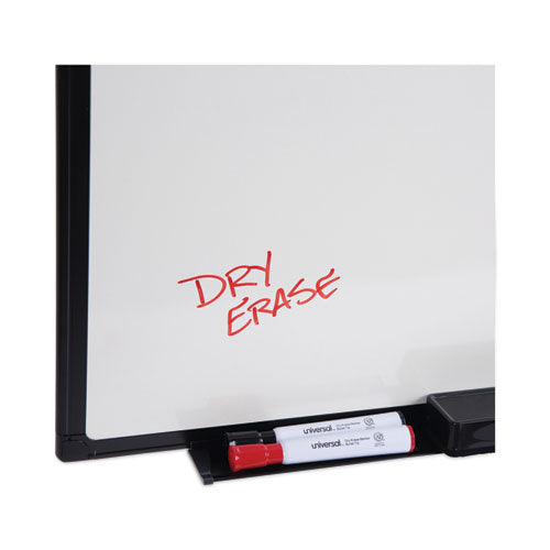 Design Series Deluxe Dry Erase Board, 48 X 36, White Surface, Black Anodized Aluminum Frame