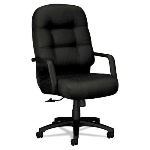 Pillow-soft 2090 Series Executive High-back Swivel/tilt Chair, Supports 300 Lb, 16.75" To 21.25" Seat, Burgundy, Black Base