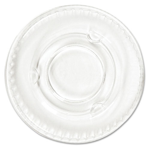 Plastic Portion Cup Lid, Fits 1.5 Oz To 2.5 Oz Cups, Clear, 100/pack, 24 Packs/carton