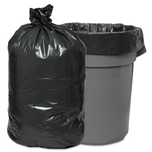 Low-density Waste Can Liners, 33 Gal, 1.1 Mil, 33" X 39", Gray, 25 Bags/roll, 4 Rolls/carton