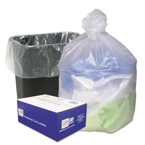 Can Liners, 33 Gal, 11 Microns, 33" X 40", Natural, 25 Bags/roll, 20 Rolls/carton