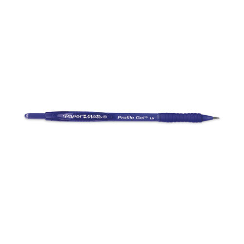 Profile Gel Pen, Retractable, Bold 1 Mm, Blue Ink, Translucent Blue Barrel, Dozen