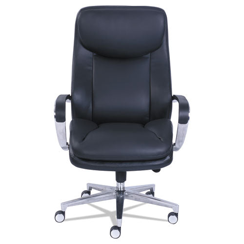 Commercial 2000 Big/tall Executive Chair, Supports Up To 400 Lb, 20.5" To 23.5" Seat Height, Black Seat/back, Silver Base