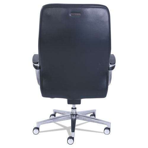 Commercial 2000 Big/tall Executive Chair, Supports Up To 400 Lb, 20.5" To 23.5" Seat Height, Black Seat/back, Silver Base