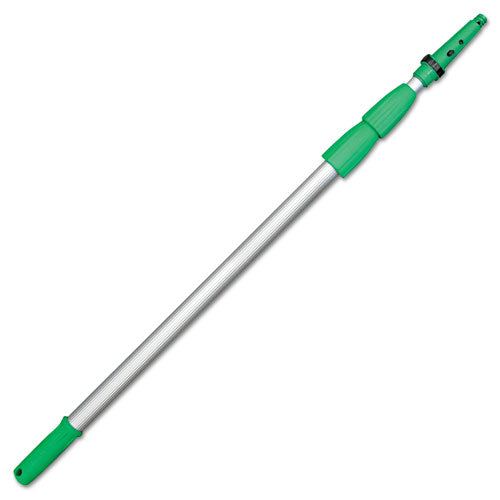 Opti-loc Aluminum Extension Pole, 14 Ft, Three Sections, Green/silver