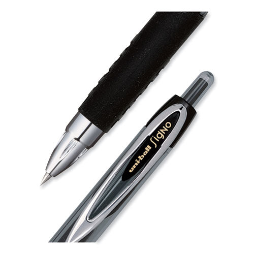 207 Signo Gel Ultra Micro Gel Pen, Retractable, Extra-fine 0.38 Mm, Black Ink, Smoke Barrel