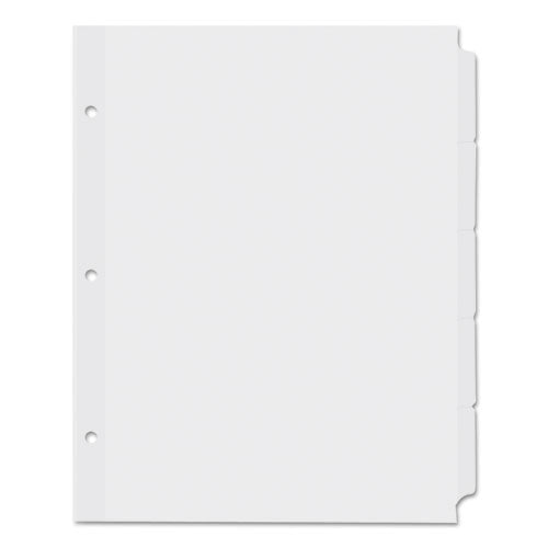 Self-tab Index Dividers, 5-tab, 11 X 8.5, Buff, 36 Sets