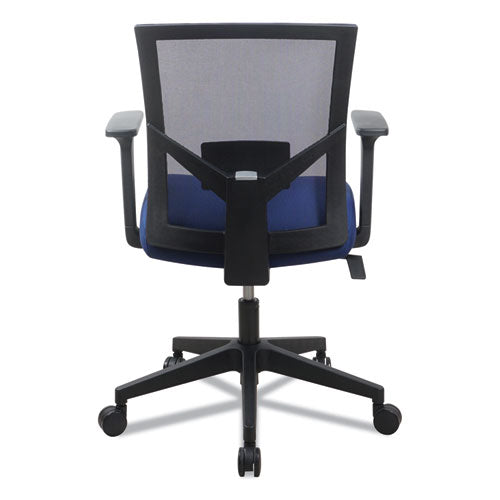 Mesh Back Fabric Task Chair, Supports Up To 275 Lb, 17.32" To 21.1" Seat Height, Navy Seat, Navy Back