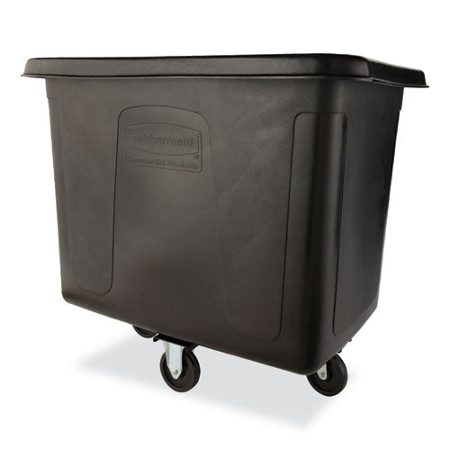 Cube Truck, 119.7 Gal, 500 Lb Capacity, Plastic/metal, Black