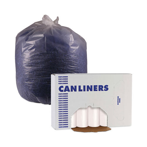 High-density Can Liners, 16 Gal, 6 Microns, 24" X 33", Natural, 50 Bags/roll, 20 Rolls/carton