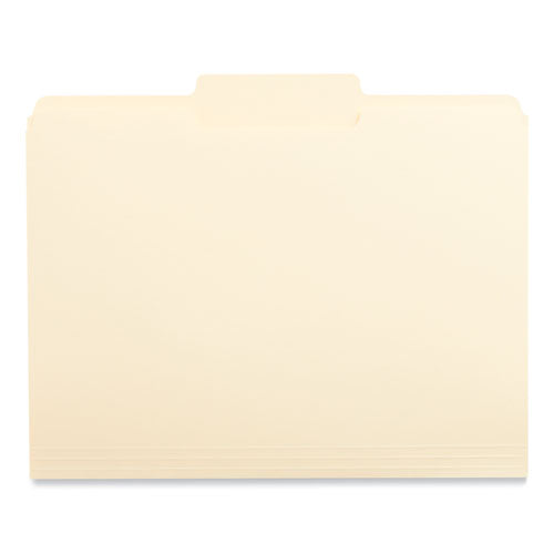 Top Tab File Folders, 1/3-cut Tabs: Center Position, Letter Size, 0.75" Expansion, Manila, 100/box