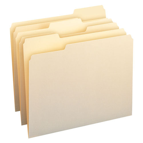 Top Tab File Folders, 1/3-cut Tabs: Center Position, Letter Size, 0.75" Expansion, Manila, 100/box