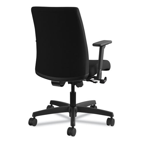 Ignition Series Fabric Low-back Task Chair, Supports Up To 300 Lb, 17" To 21.5" Seat Height, Black