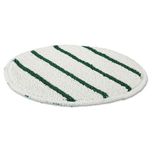 Rubbermaid Commercial Low Profile Scrub-strip Carpet Bonnet 19" Diameter White/green