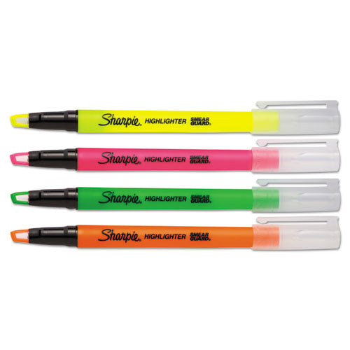 Clearview Tank-style Highlighter, Fluorescent Yellow Ink, Chisel Tip, Yellow/black/clear Barrel, Dozen