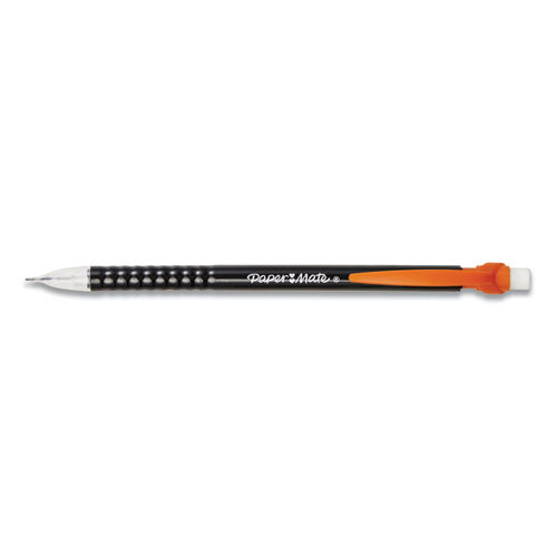 Write Bros Mechanical Pencil, 0.7 Mm, Hb (#2), Black Lead, Black Barrel With Assorted Clip Colors, 24/pack