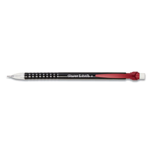 Write Bros Mechanical Pencil, 0.7 Mm, Hb (#2), Black Lead, Black Barrel With Assorted Clip Colors, 24/pack