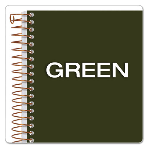 Gold Fibre Personal Notebooks, 1-subject, Medium/college Rule, Classic Green Cover, (100) 7 X 5 Sheets