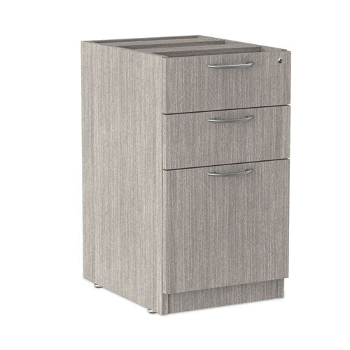 Alera Valencia Series Full Pedestal File, Left/right, 3-drawers: Box/box/file, Legal/letter, Gray, 15.63" X 20.5" X 28.5"