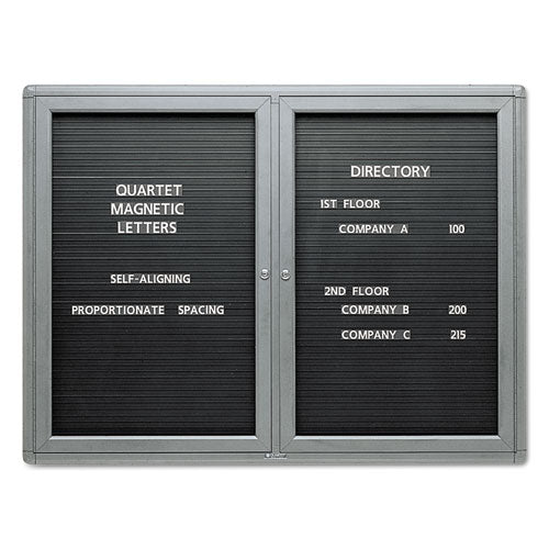 Enclosed Magnetic Directory, One Door, 48 X 36, Graphite Aluminum Frame