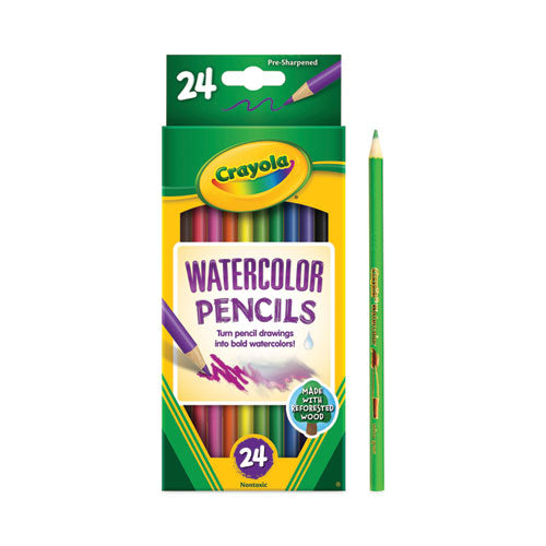 Watercolor Pencil Set, 3.3 Mm, 2b (#1), Assorted Lead/barrel Colors, 24/pack