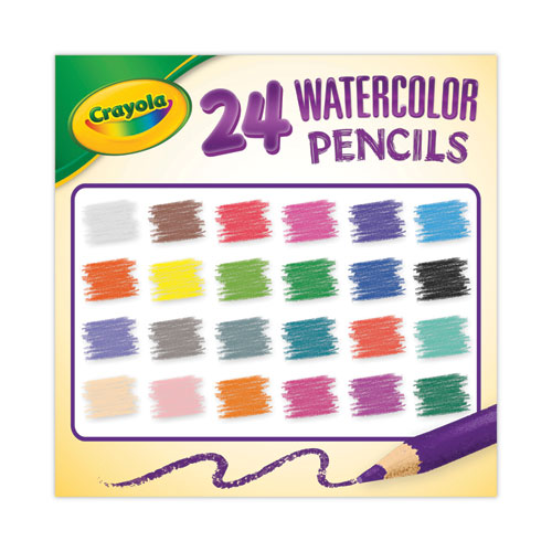 Watercolor Pencil Set, 3.3 Mm, 2b (#1), Assorted Lead/barrel Colors, 24/pack