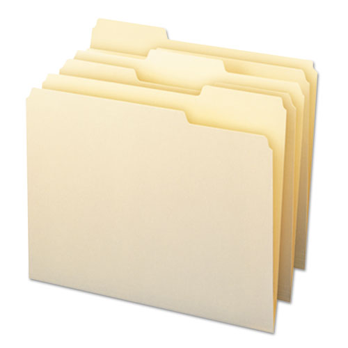 Manila File Folders, 1/3-cut Tabs: Assorted, Letter Size, 0.75" Expansion, Manila, 24/pack
