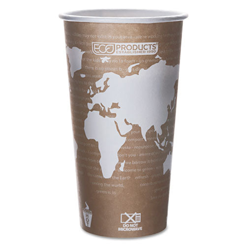 World Art Renewable And Compostable Hot Cups, 8 Oz, Plum, 50/pack