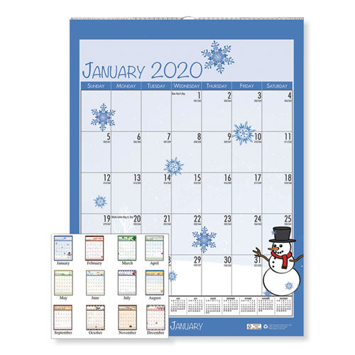 Recycled Seasonal Wall Calendar, Earthscapes Illustrated Seasons Artwork, 12 X 12, 12-month (jan To Dec): 2023