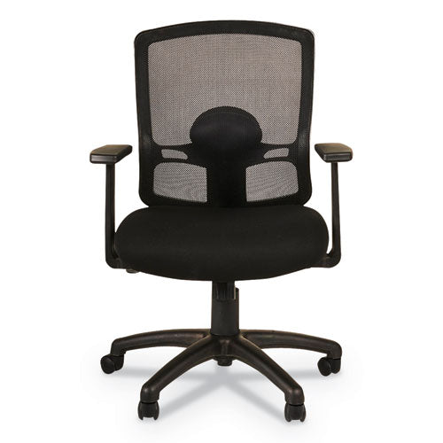 Alera Etros Series Mesh Mid-back Petite Swivel/tilt Chair, Supports Up To 275 Lb, 17.71" To 21.65" Seat Height, Black